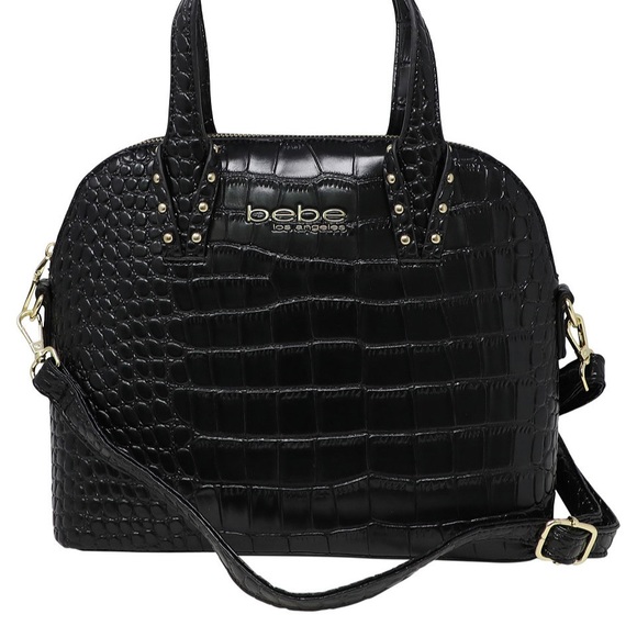 Bebe Clarita Croco Dome. Black/Gold. NWT. - Picture 7 of 11